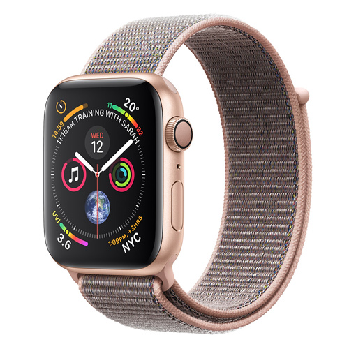 Apple Watch Series 4 GPS (44mm) MU6G2 Gold Aluminum Case with Pink Sand Sport Loop