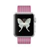 Apple Watch (MMF32) 38mm Silver Aluminum Case with Pink Woven Nylon