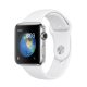 Apple Watch 42mm Stainless Steel Case with White Sport Band (MNPR2)