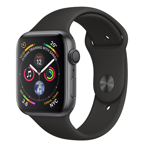 Apple Watch Series 4 GPS (44mm) MU6D2 Space Gray Aluminum Case with Black Sport Band
