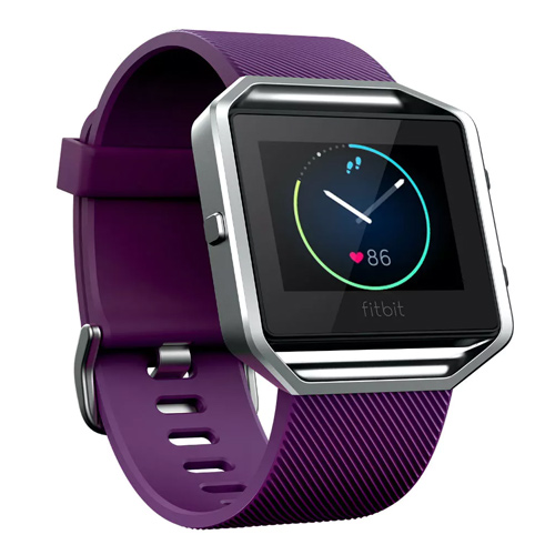Fitbit Blaze Smart Fitness Watch Plum / Stainless Steel - Large